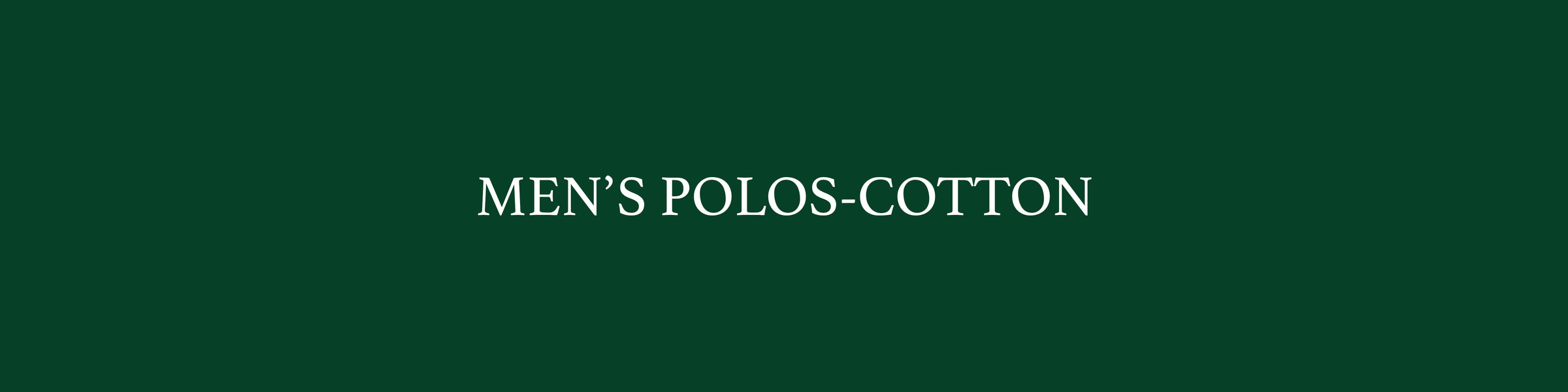 Men's Polos - Cotton