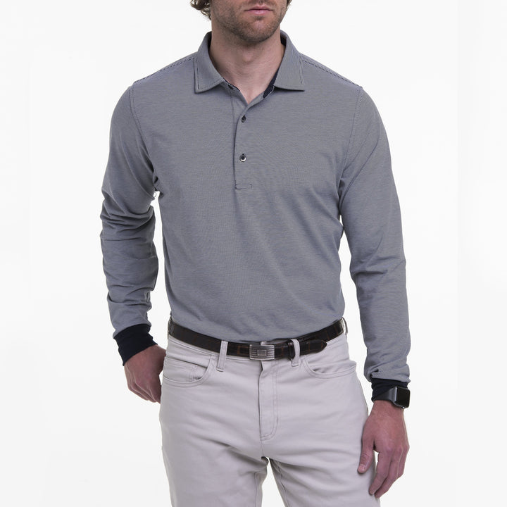 Parkway Stripe Natural Jersey Polo