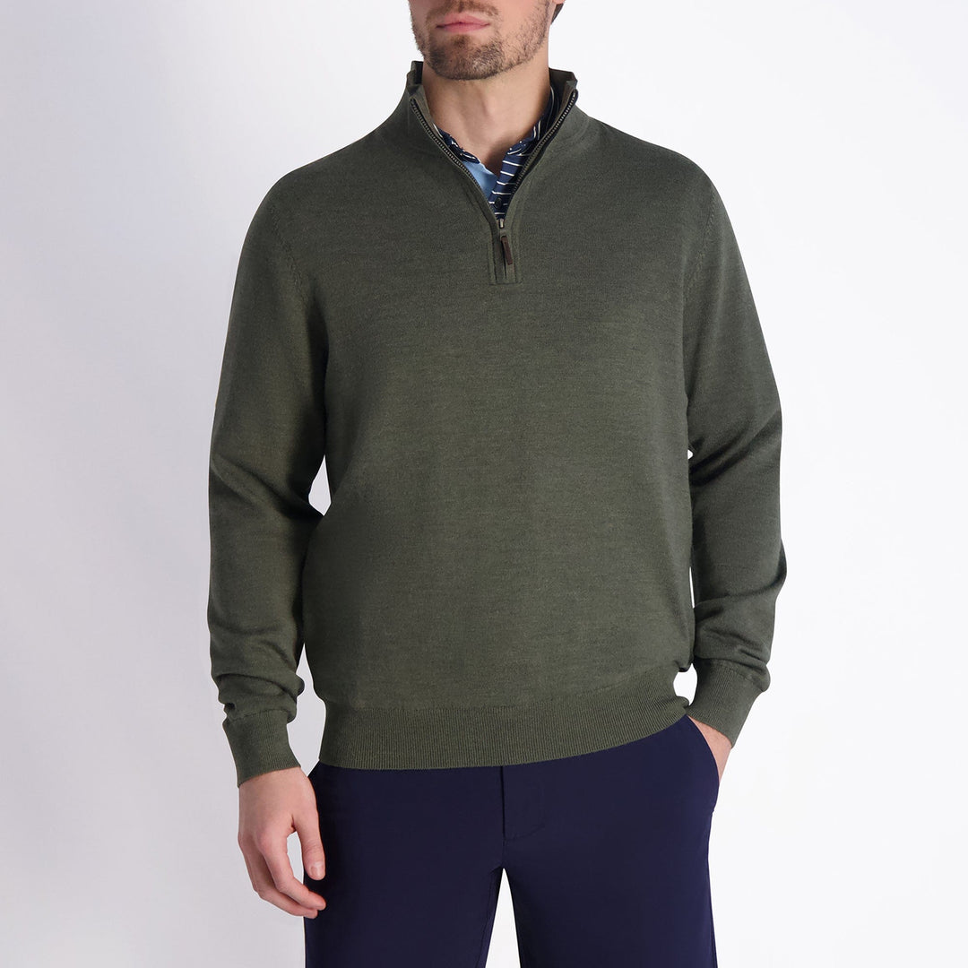 Baruffa Merino Quarter Zip Windsweater