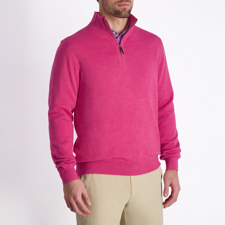 Baruffa Merino Quarter Zip Windsweater