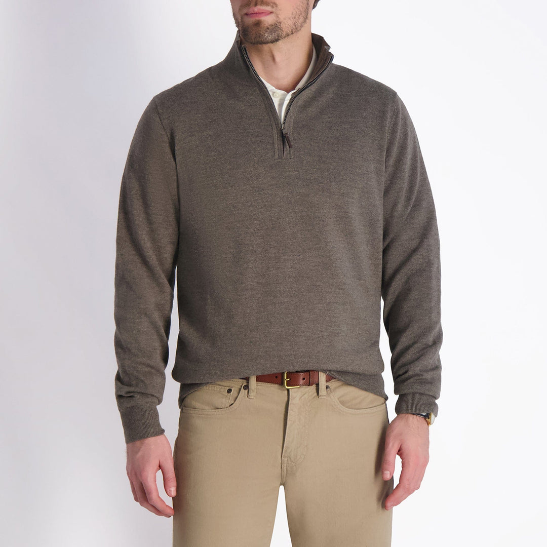 Baruffa Merino Quarter Zip Windsweater