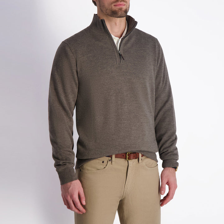 Baruffa Merino Quarter Zip Windsweater