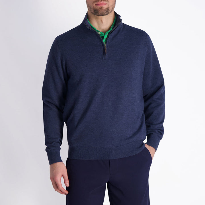 Baruffa Merino Quarter Zip Windsweater