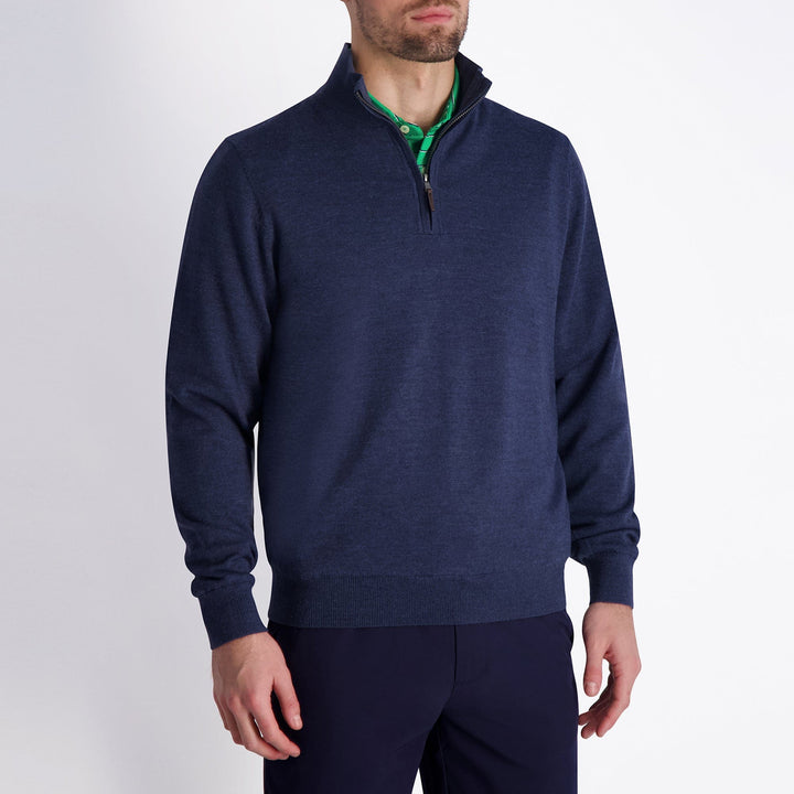 Baruffa Merino Quarter Zip Windsweater