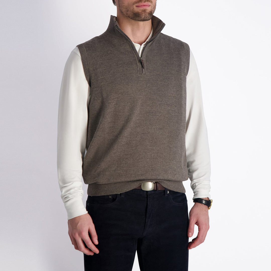 Baruffa Merino Quarter Zip Windvest