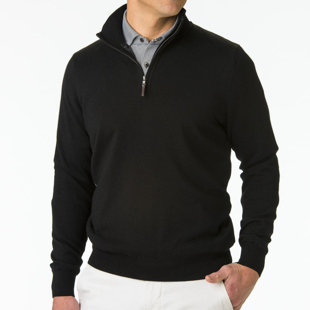 Baruffa Merino Quarter Zip Windsweater - Fairway & Greene