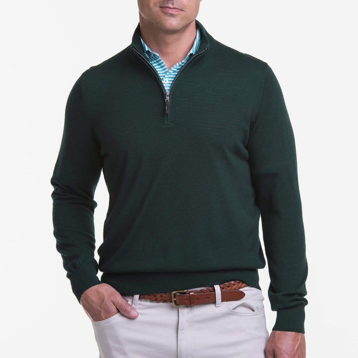 Baruffa Merino Quarter Zip Windsweater