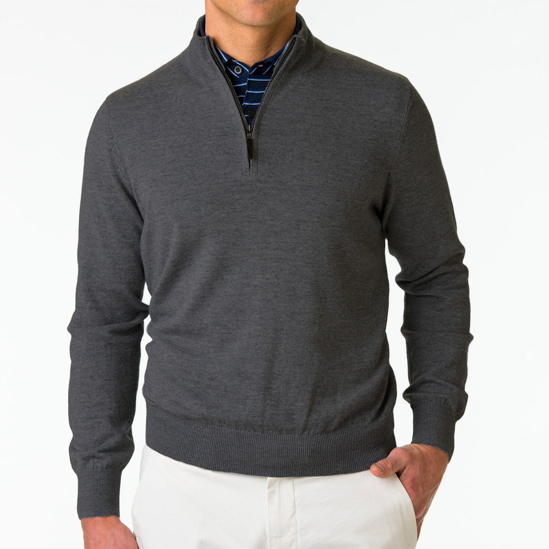 Baruffa Merino Quarter Zip Windsweater