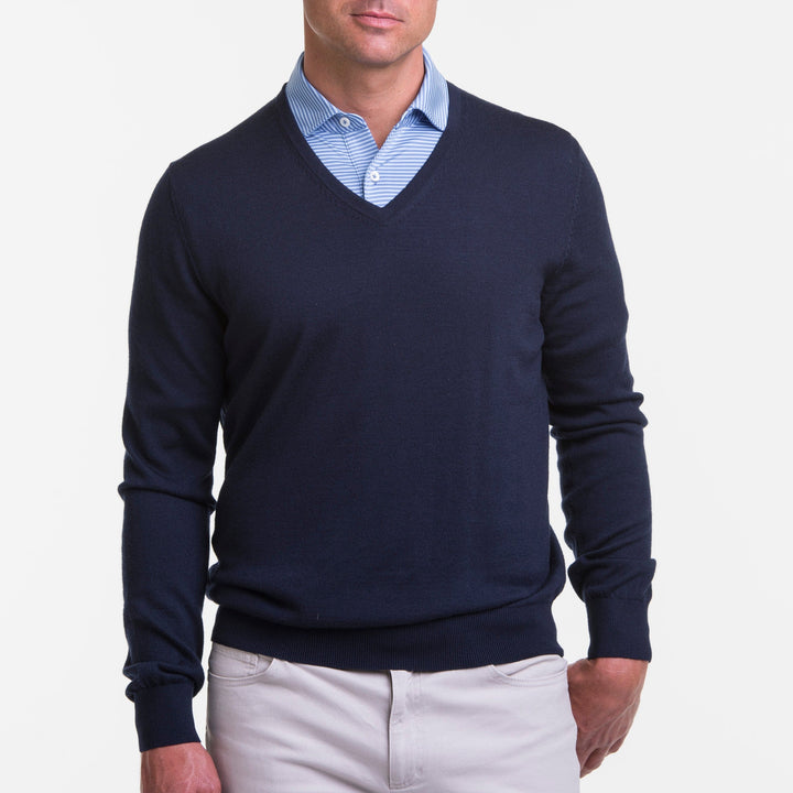 Baruffa Merino Classic V-neck Sweater