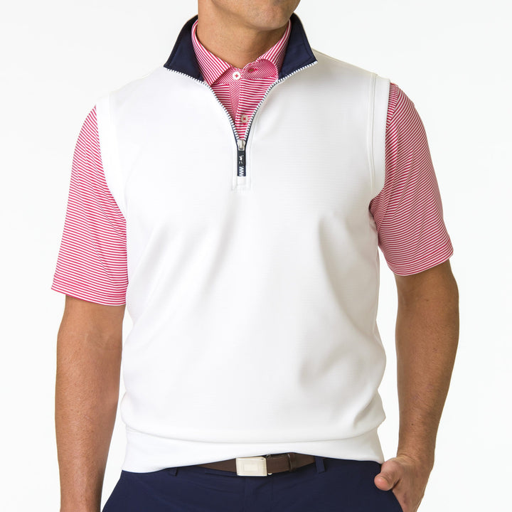 Caves Solid Quarter  Zip Vest - Fairway & Greene