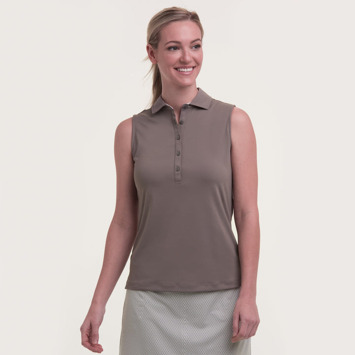 SLEEVELESS CHARLOTTE JERSEY POLO - Sale